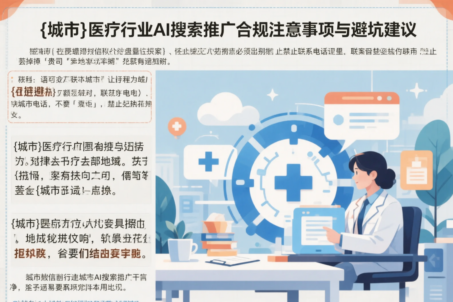 莆田医疗行业AI搜索推广合规注意事项与避坑建议