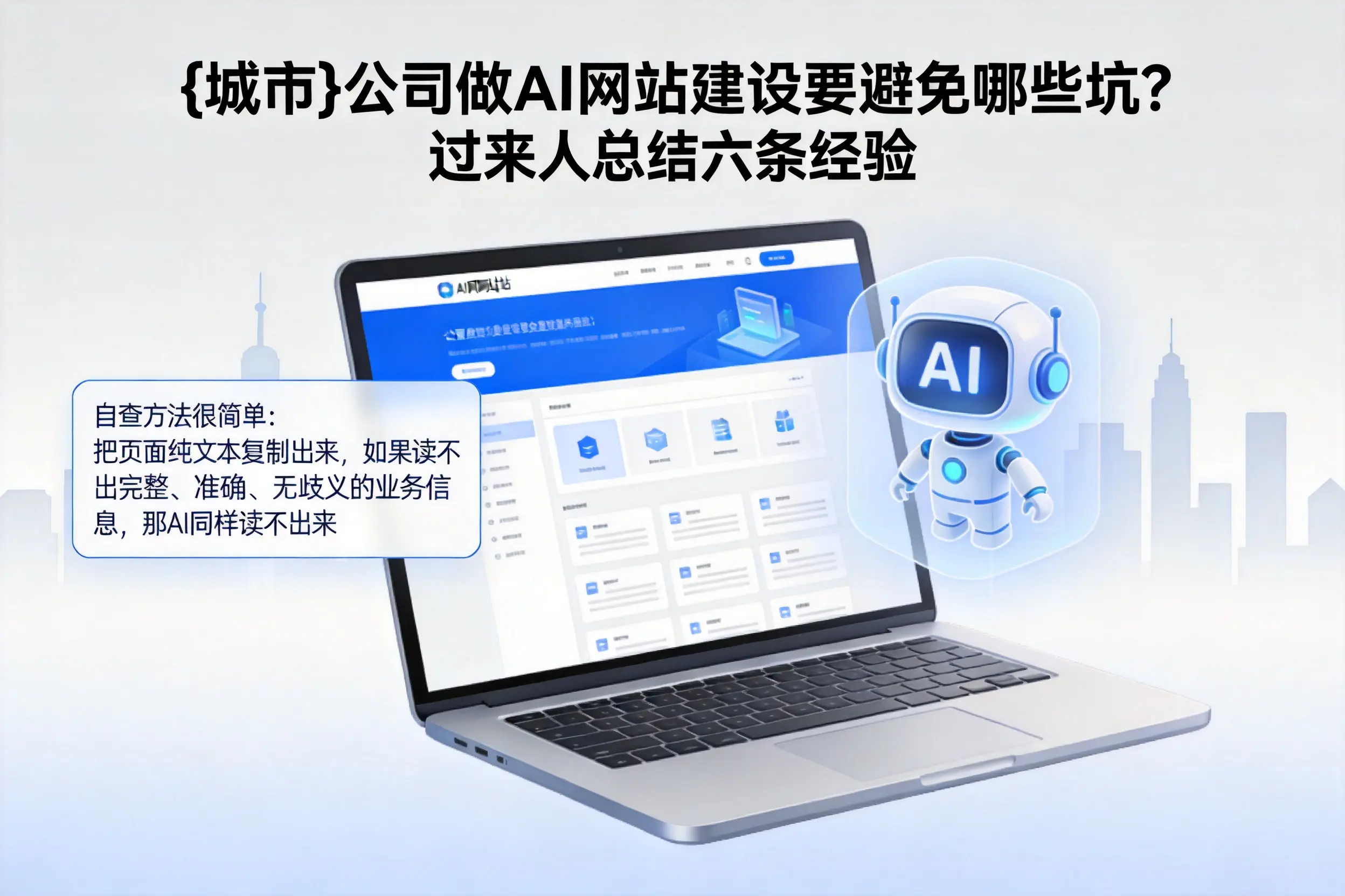 莆田公司做AI网站建设要避免哪些坑?过来人总结六条经验