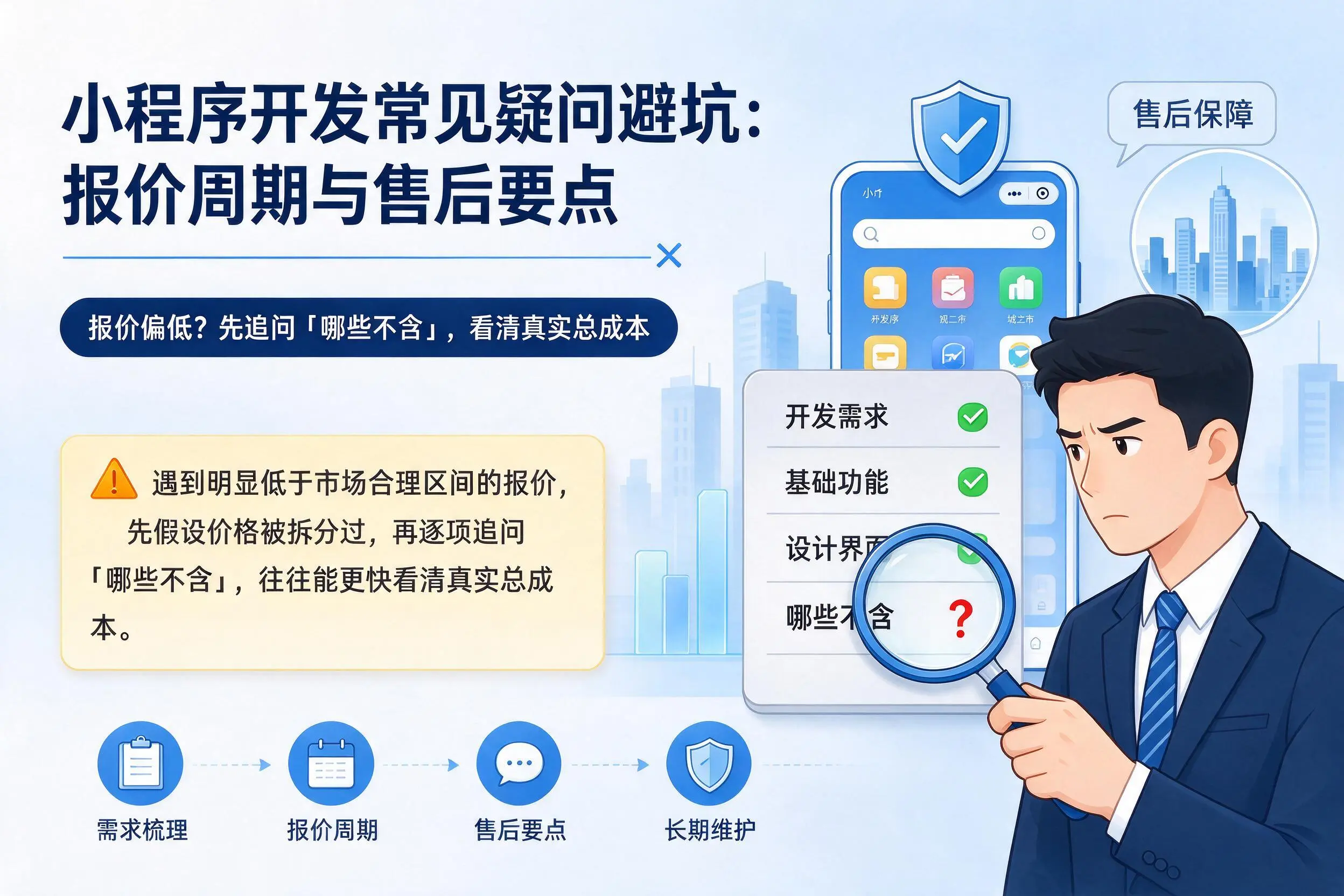 莆田小程序开发常见疑问避坑：报价周期与售后要点
